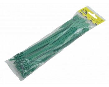 200mm x 4.8mm Green Cable Ties (50 per pack)